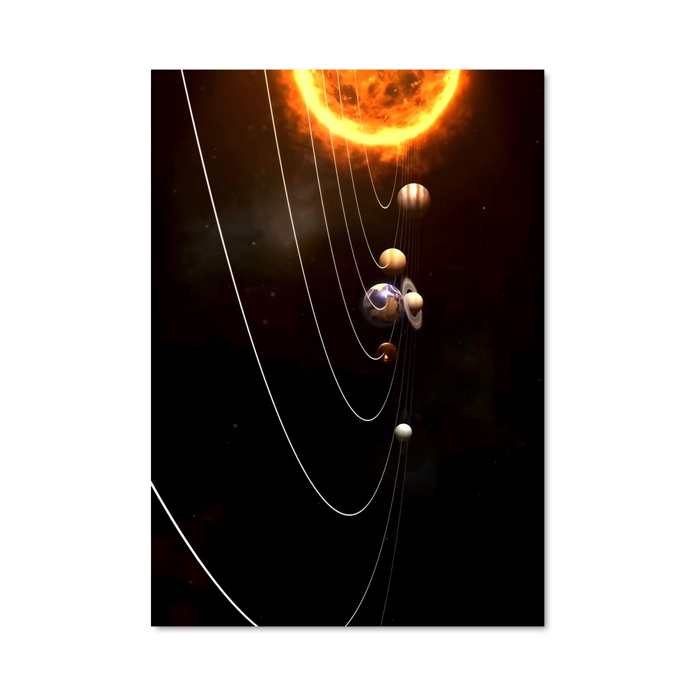 Poster Orbites Célestes – affiche Système solaire